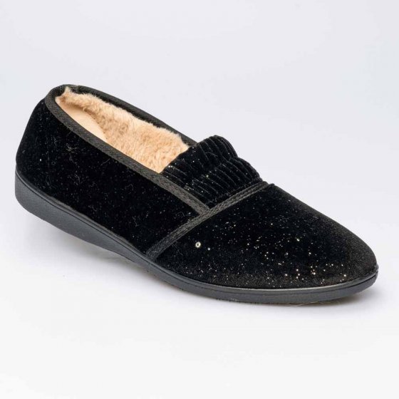 Comfortabele pantoffels met glamour 